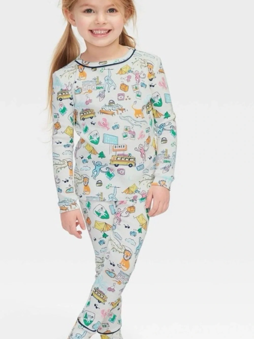Roller Rabbit Target Road Trip Pajama Set Size 4T NWT